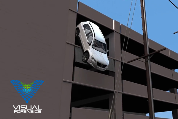 Parking Structure Car Accident Animation